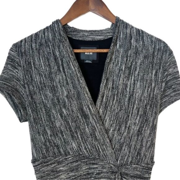 Anthropologie Maeve Grey Dress with Faux Wrap Front. Sz Small. Great Condition! - Picture 2 of 11